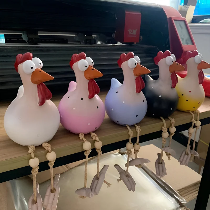 Legesyg Gallo Statue - Vejrbestandig Resin Havepynt