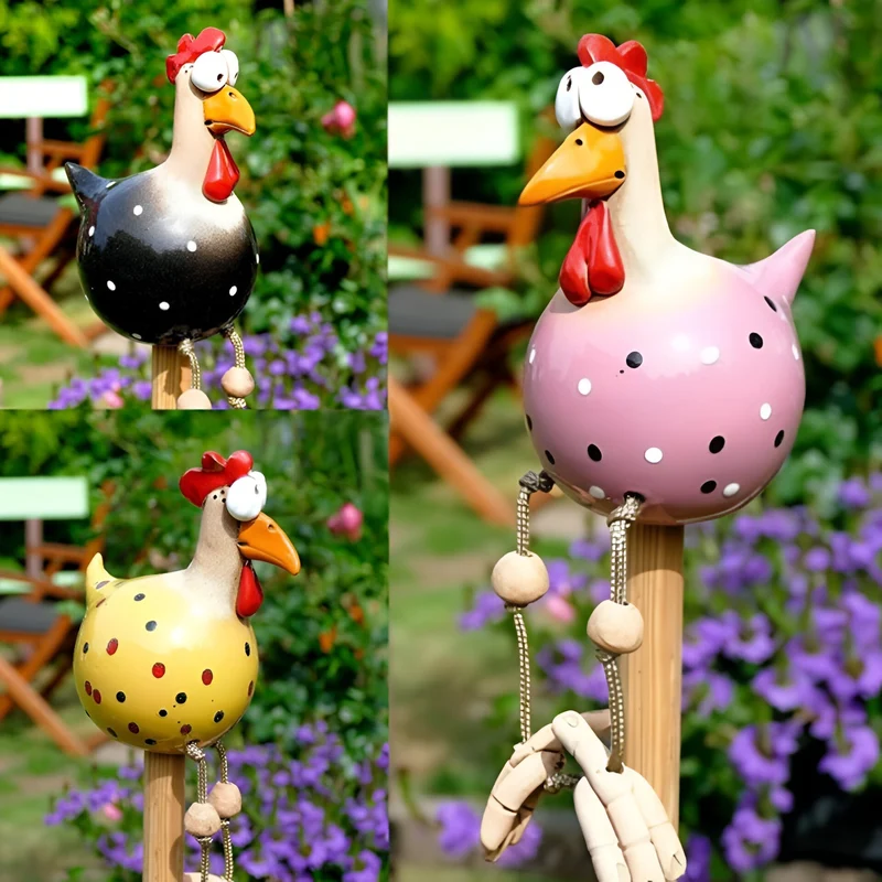 Legesyg Gallo Statue - Vejrbestandig Resin Havepynt