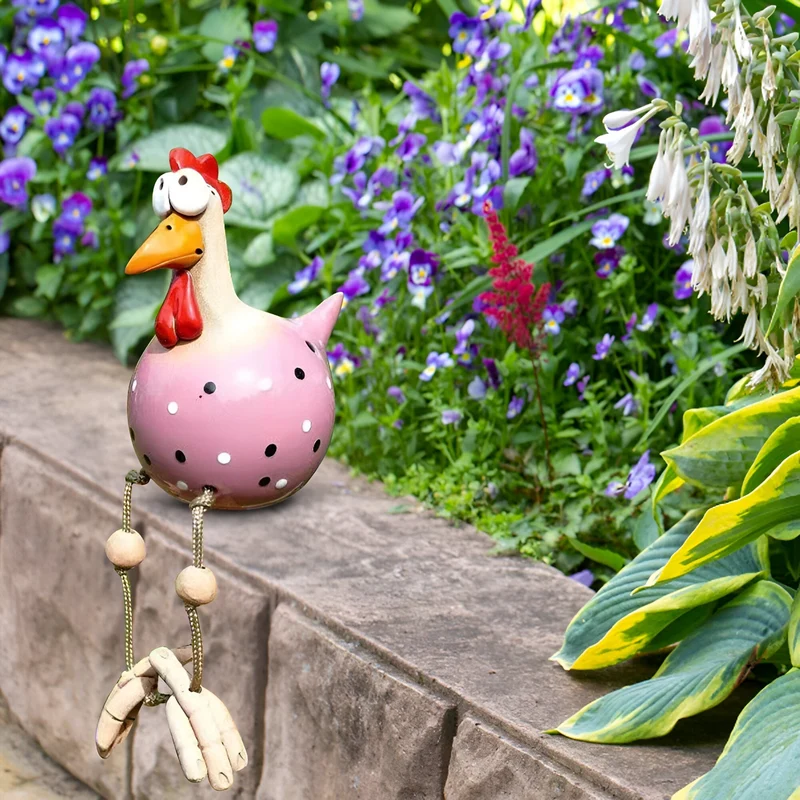 Legesyg Gallo Statue - Vejrbestandig Resin Havepynt