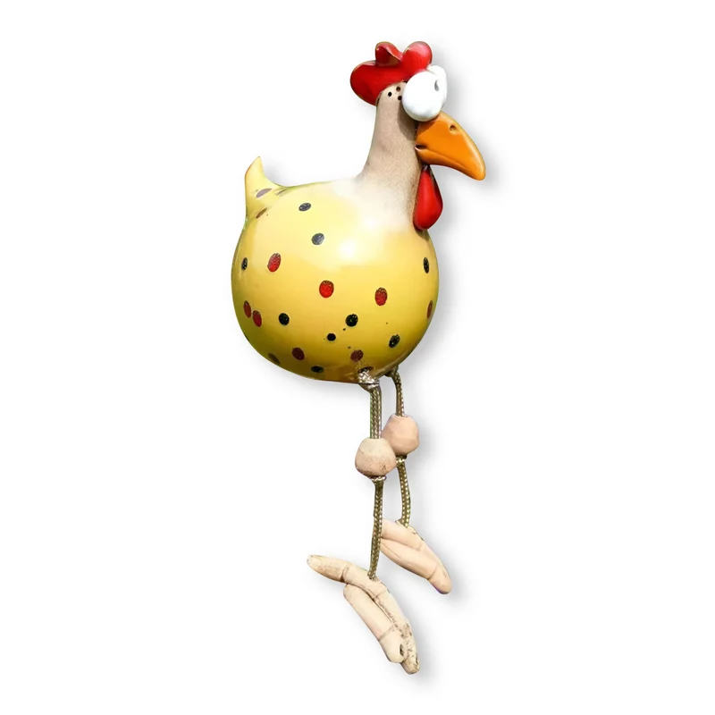Legesyg Gallo Statue - Vejrbestandig Resin Havepynt