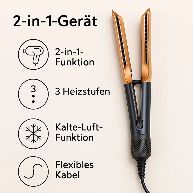 Effortless Hair Dryer & Straightener Combo