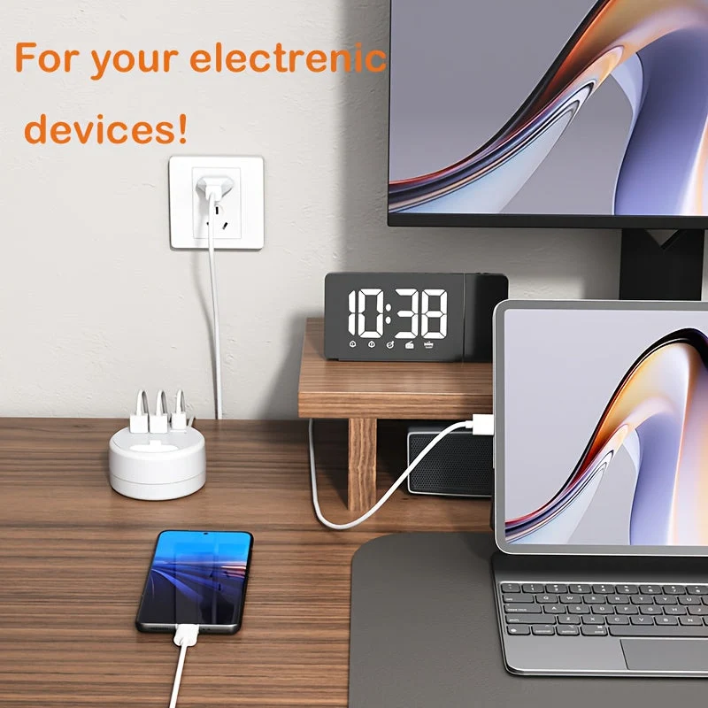 Smart stikdåse med USB-ladning – 3 USB-A og 3 USB-C porte