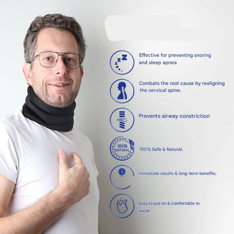Ergonomisk nakkestøtte mod snorken – SnoozeEase