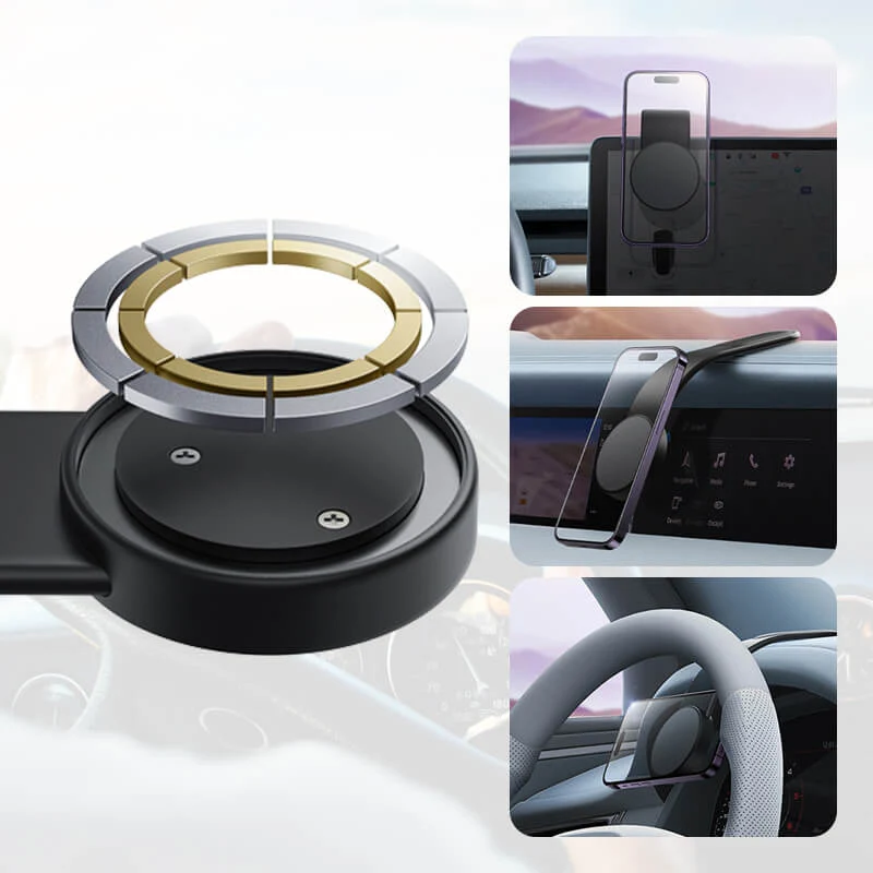 Magnetisk Telefonholder med Trådløs Oplader til Bilen