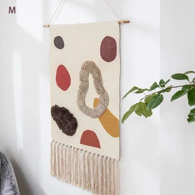 Geometrisk Vægdekoration med Lækre Fringes