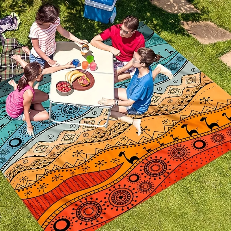 Stort Strandtæppe – Perfekt til Familie og Venner