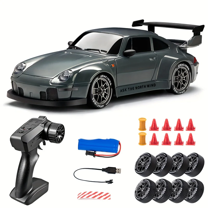Fartfyldt 1:24 RC Driftbil med LED Lys – Genopladelig 4WD Racer