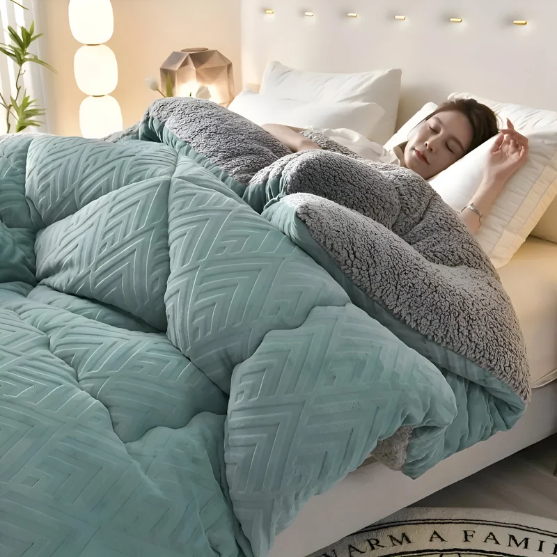Luksuriøs Varmemåtte - Vaskbar og Vendbar Fleece til Alle Årstider