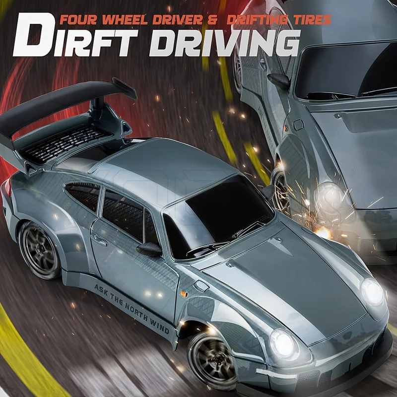 Lysende Drift Racer 1:24 – RC Bil med LED Hjul
