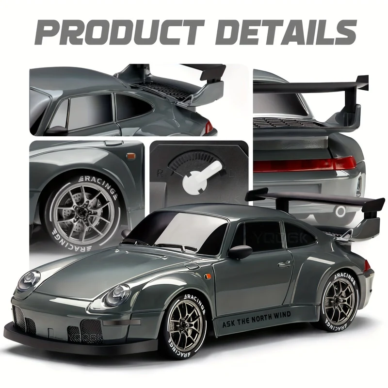 Lysende Drift Racer 1:24 – RC Bil med LED Hjul