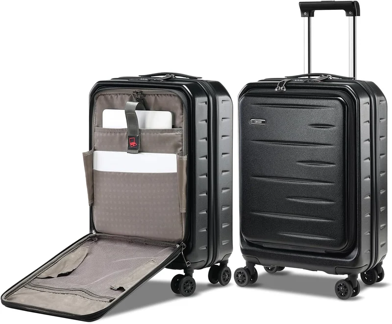 Udvidelig håndbagage med frontlomme og TSA-lås