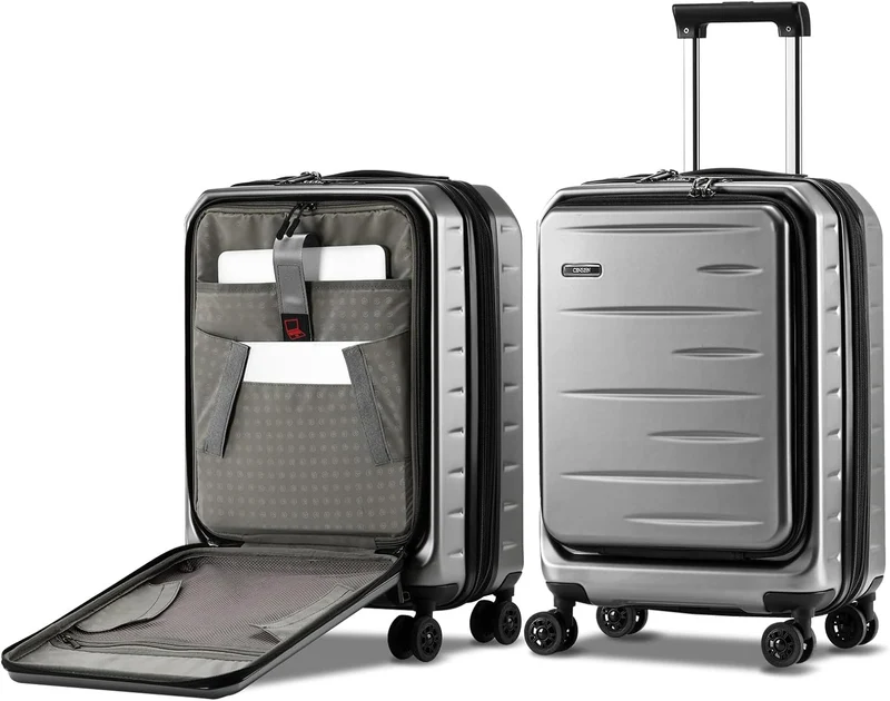 Udvidelig håndbagage med frontlomme og TSA-lås