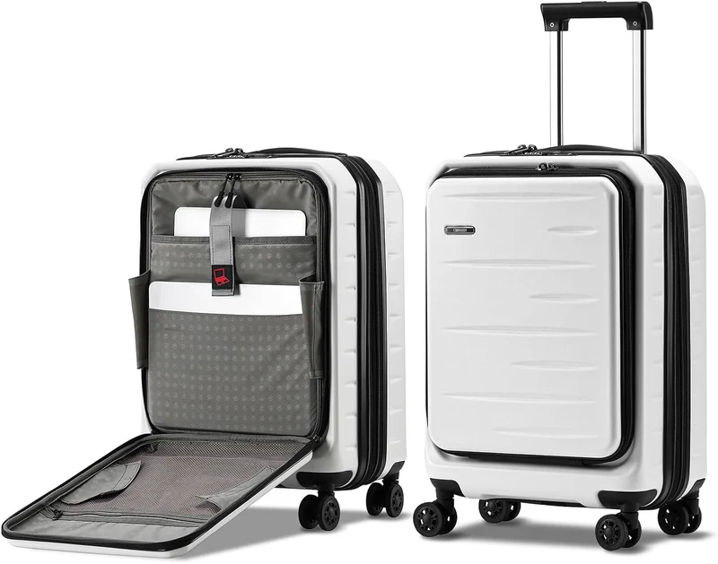 Udvidelig håndbagage med frontlomme og TSA-lås