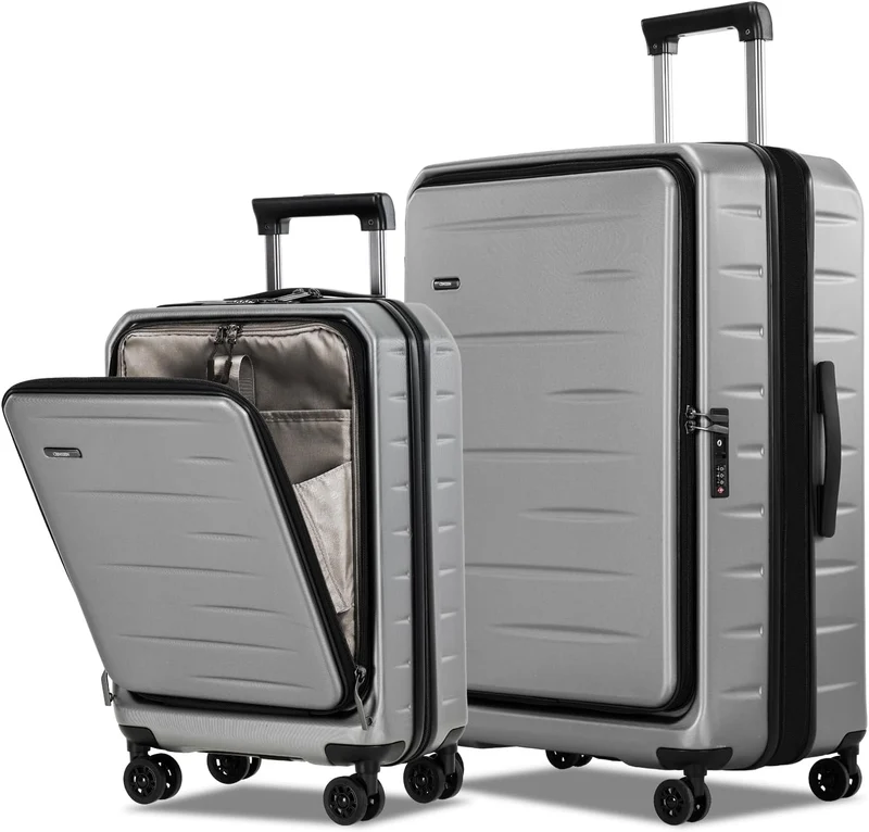 Udvidelig håndbagage med frontlomme og TSA-lås