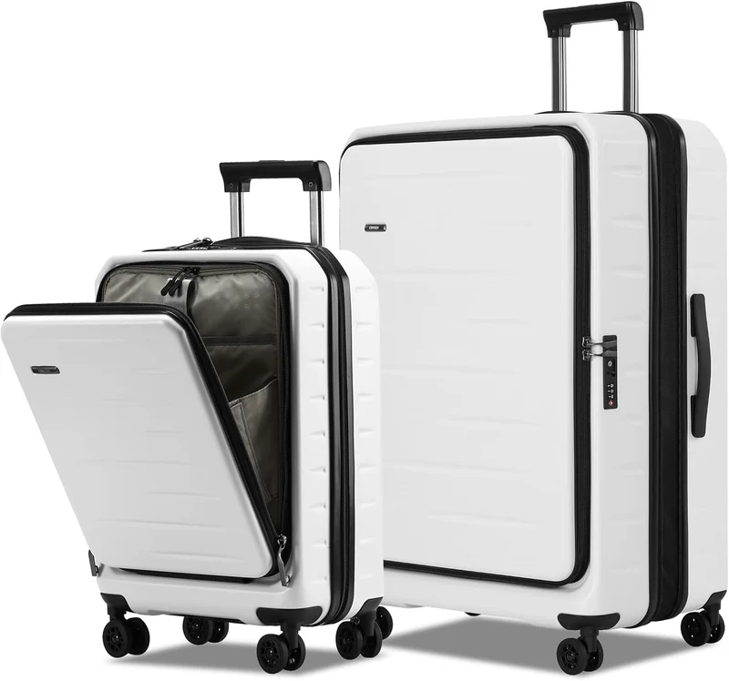 Udvidelig håndbagage med frontlomme og TSA-lås