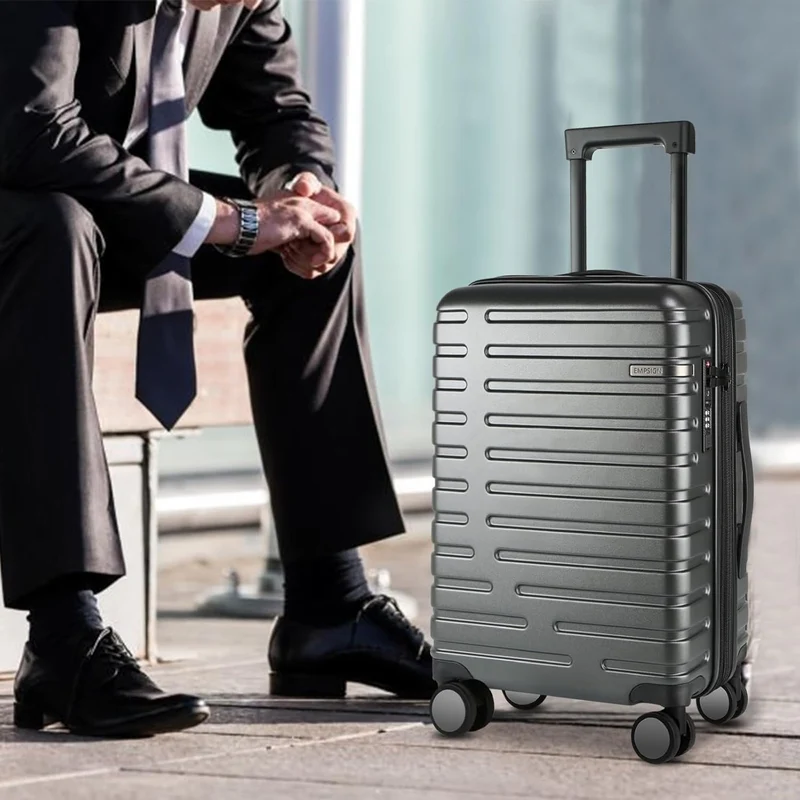 Udvidelig hård suitcase med 360° hjul og TSA-lås