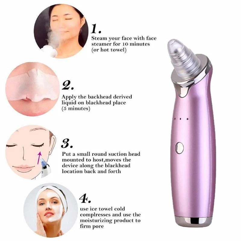 Elektrisk Ansigtspore Renser til Acne og Blackheads