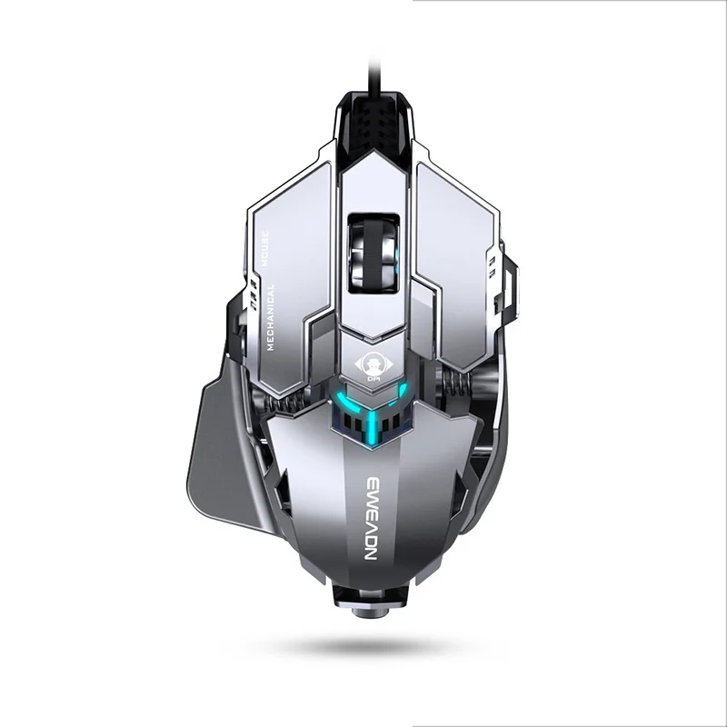 Ergonomisk RGB Mekanisk Gaming Mus i Metal med Kablet Design