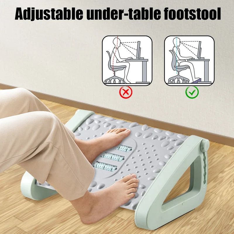 Ergonomisk fodstøtte og massager til hjemmekontoret