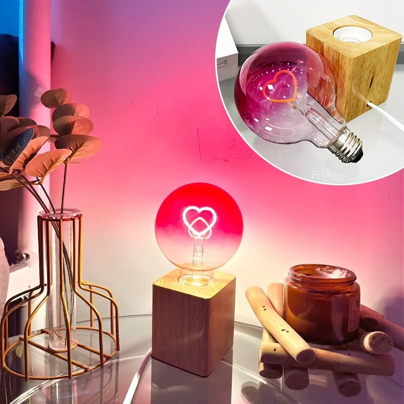 Atmosfære lampe med LED – Eternity Love Heart design