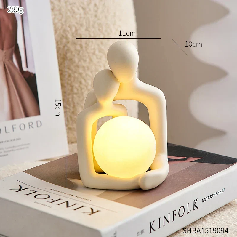 Nattelys til par med evig bånd - Dekorativ lampe