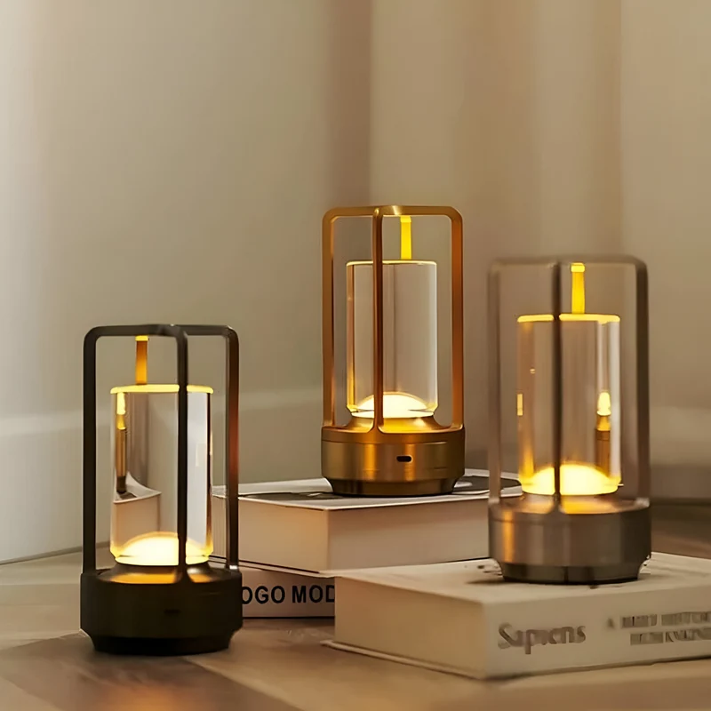 Elegant Bærbar Bordlampe – Vandtæt, Justerbart Lys til Hjemmet