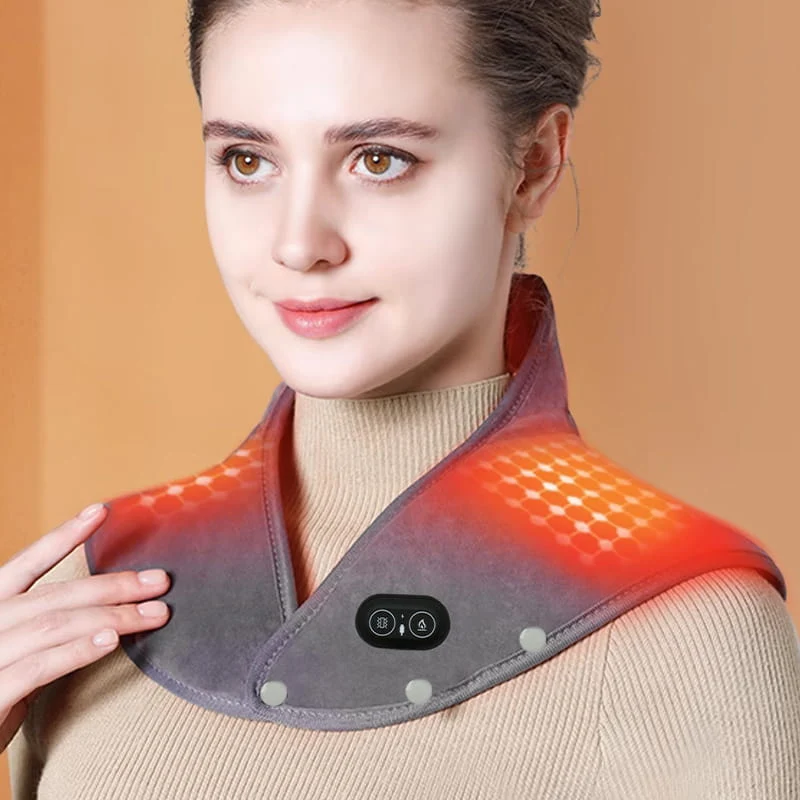 Elektrisk Varmetæppe med Vibrationer – Ergonomisk Tæppe til Nakke og Skuldre