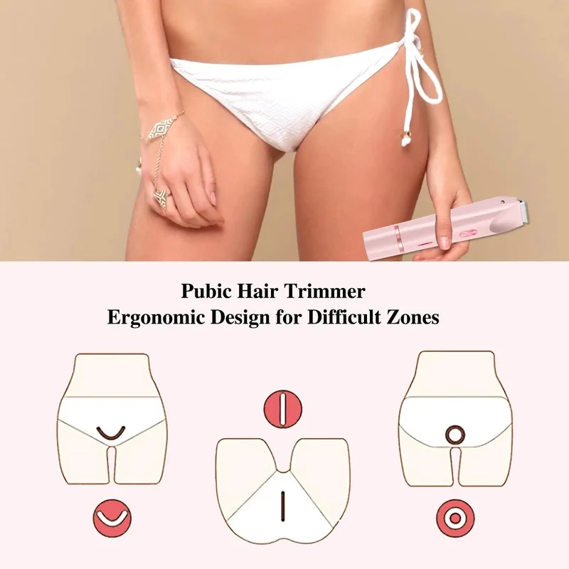 Vandtæt genopladelig bikini-trimmer med elektrisk funktion