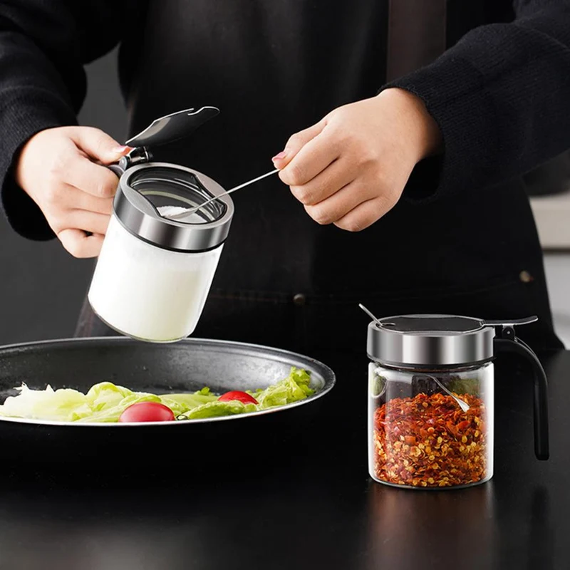 Elegant Glas Opbevaringsbeholder til Krydderier - Fugtsikker