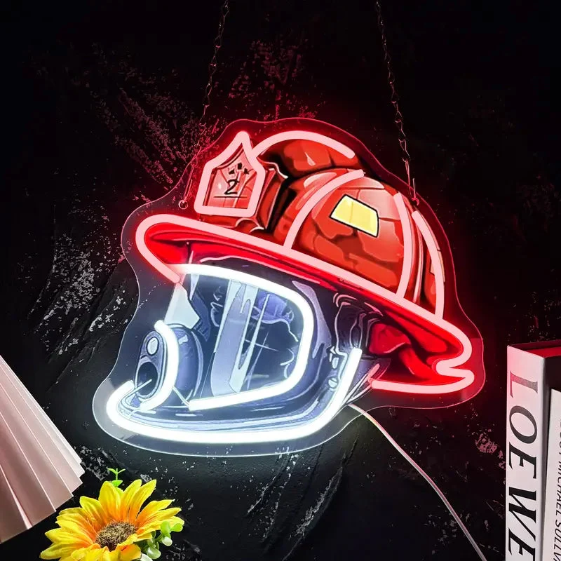Neon Fyrværkerihjelm med Zentronix Design