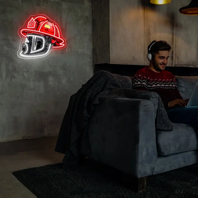 Neon Fyrværkerihjelm med Zentronix Design