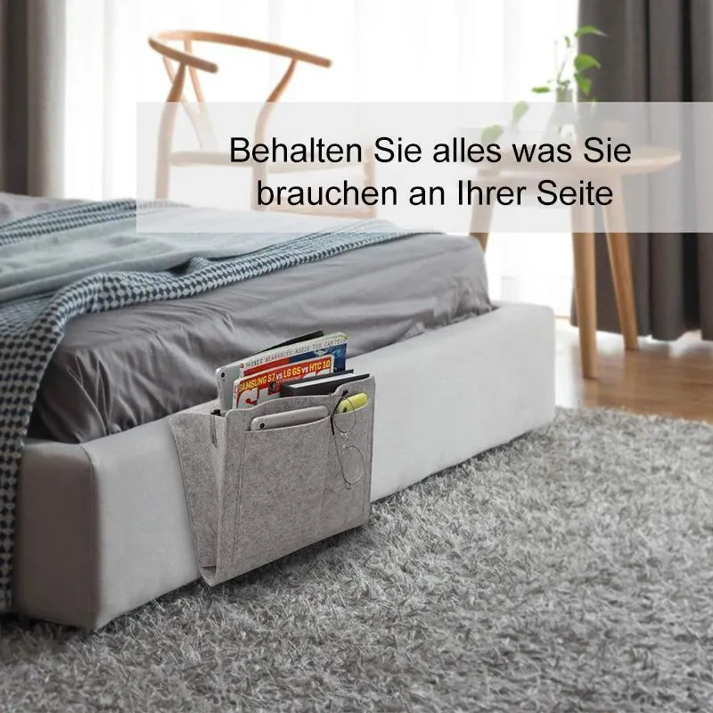 Filz Organizer Taske til Senge, Sofaer og Skriveborde