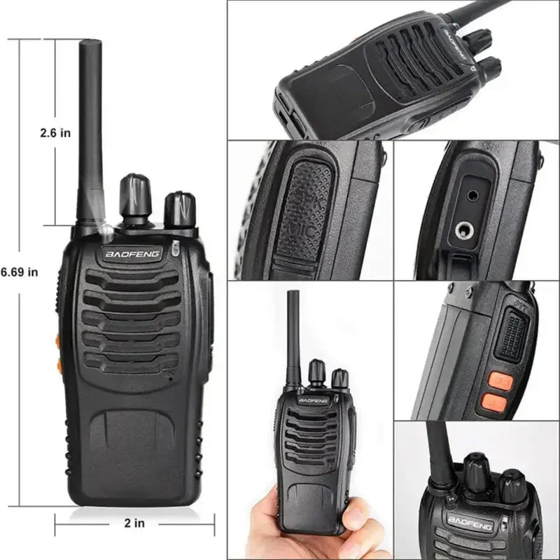 Genopladeligt Walkie Talkie med USB-forbindelse