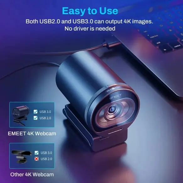 4K HD Webcam – Professionel Streaming Kvalitet