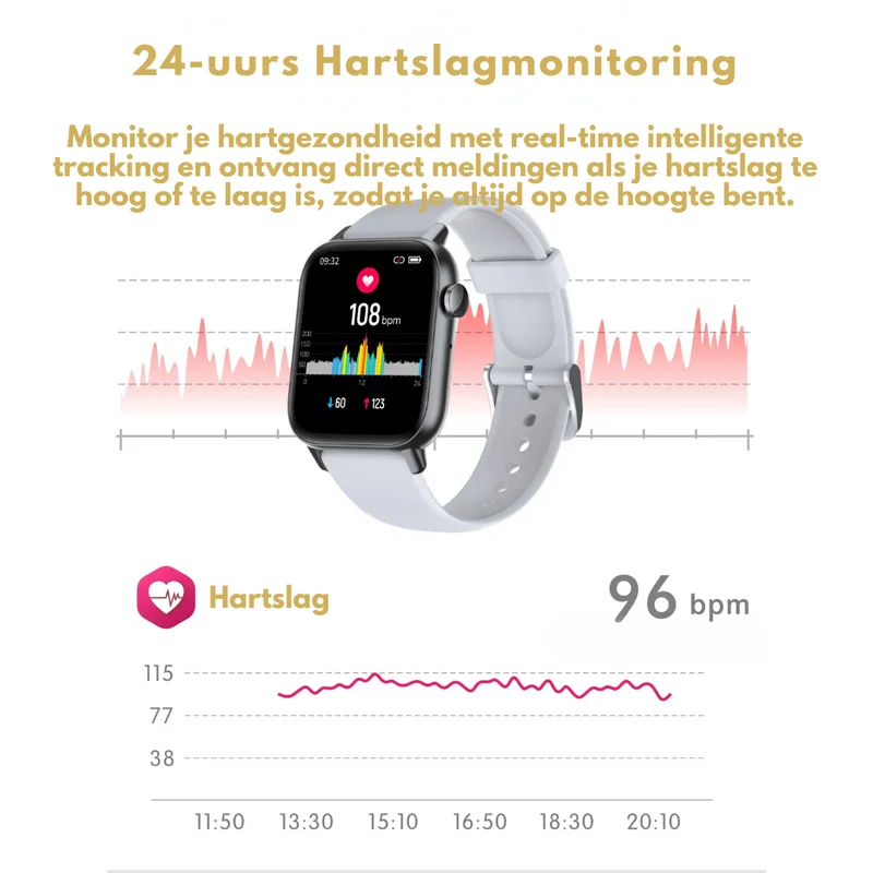 Sundhedsvogter Smartwatch - Elegant og Vandtæt
