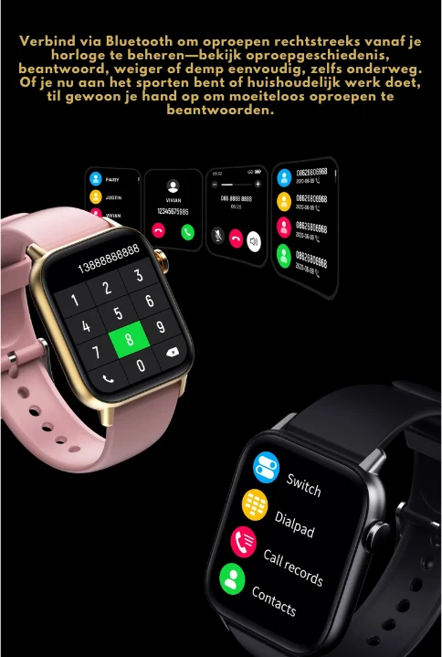 Sundhedsvogter Smartwatch - Elegant og Vandtæt