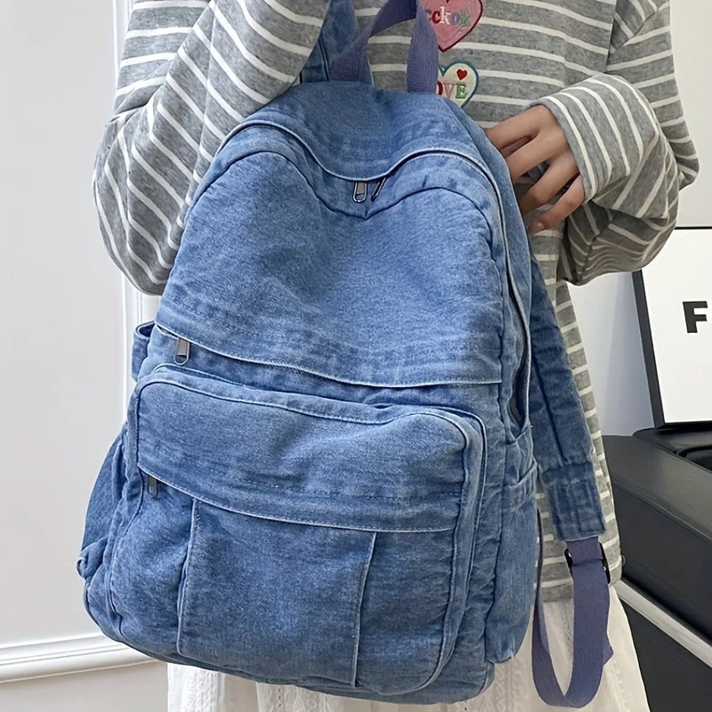 Moderne denim rygsæk – praktisk og stilfuld til hverdag