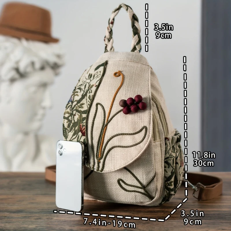 Farverig EthnoStyle Taske – Praktisk og Håndlavet