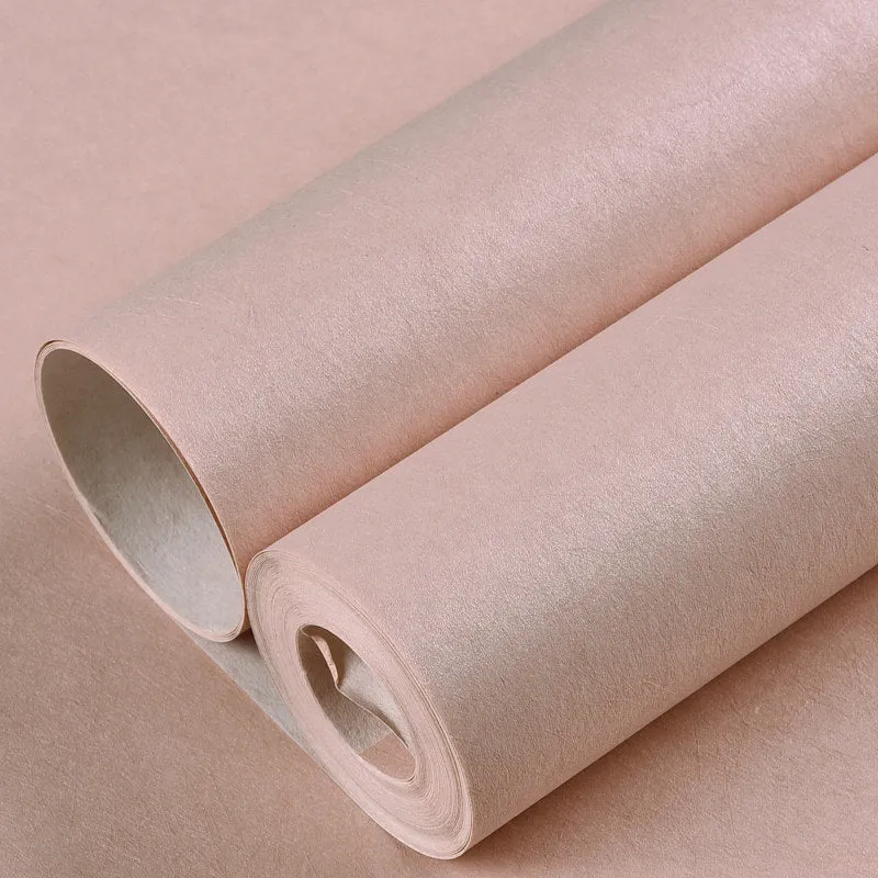 Enkel Farvet Tapet til Vægbeklædning i Pastel til Soveværelse 33' L x 20,5" B