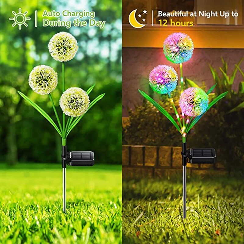 Havelampe med solenergi – Dandelion lys