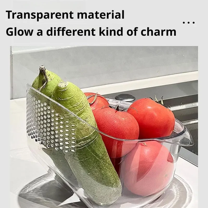Grøntsags- og frugtvaskekurv med nem dræn