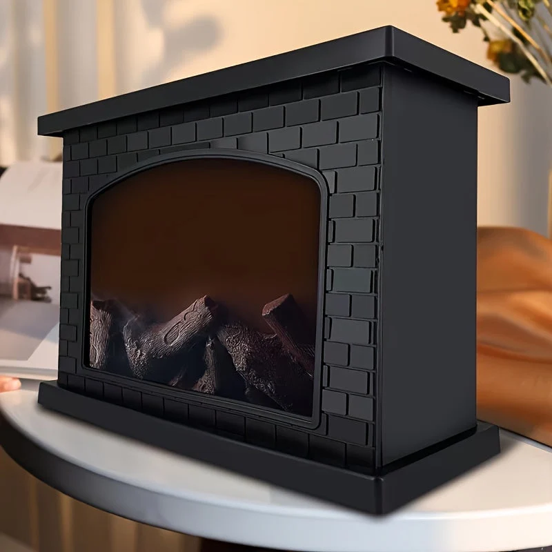Rektangulær Kaminlampe med Hygge - Realistiske Flammeeffekter