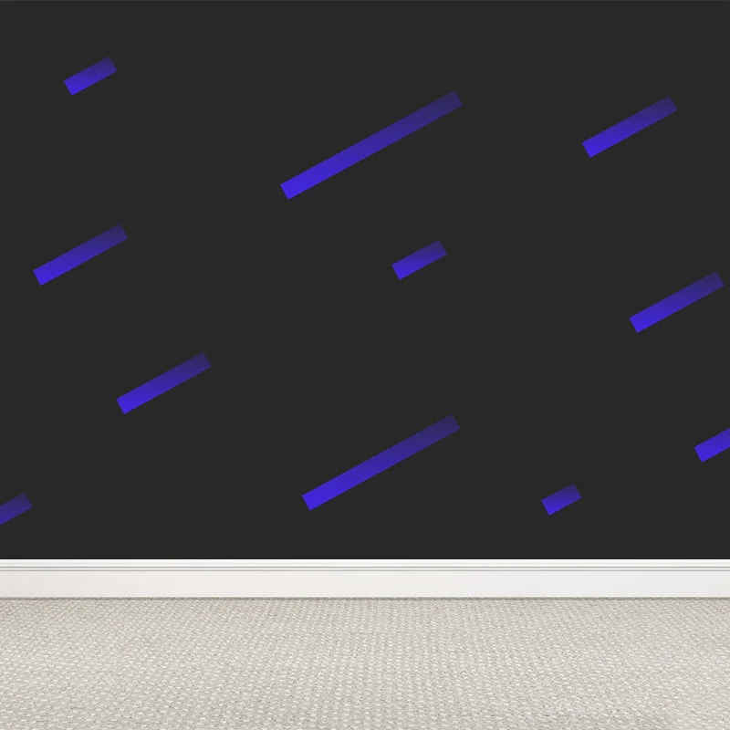 Geometrisk Vægbeklædning i Bløde Farver til Ungdomsværelse Moderne Stil