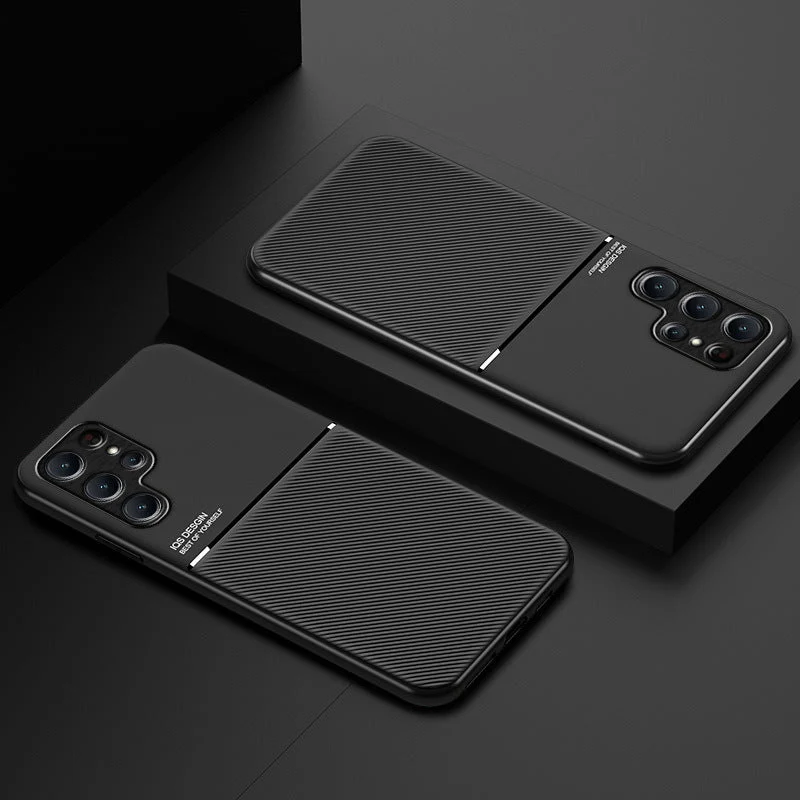 Enfarvet Twill Stødabsorberende Cover til Samsung