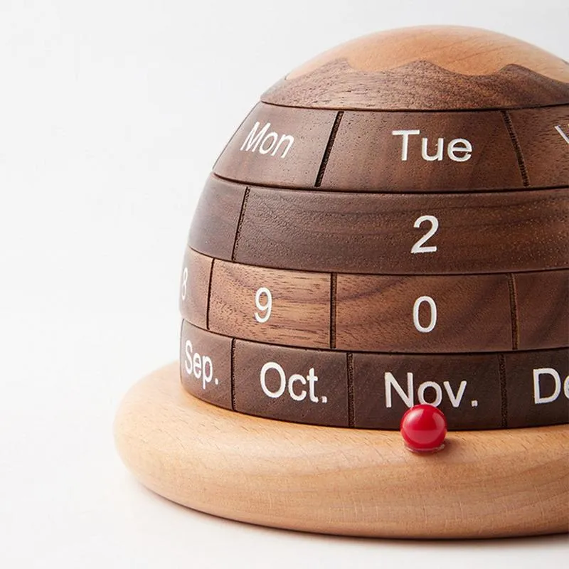 Unik Planet Træ Bordkalender
