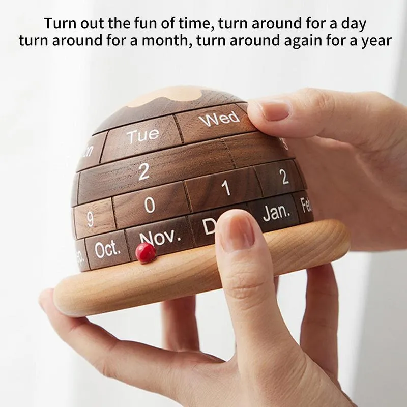 Unik Planet Træ Bordkalender