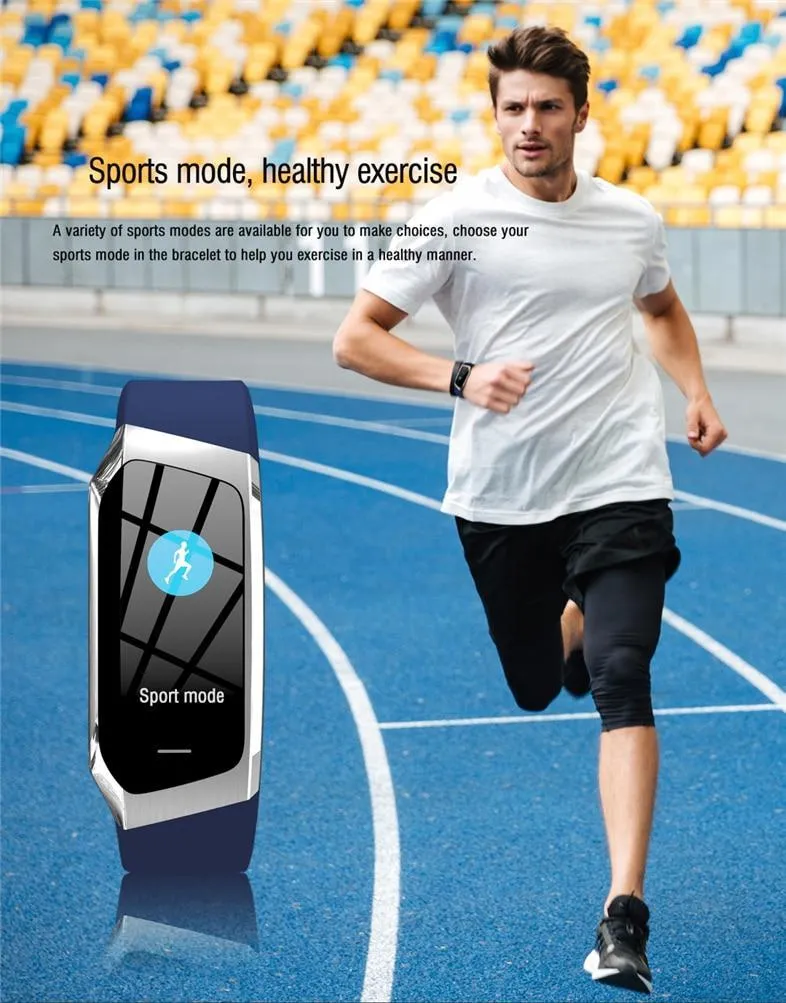 Fitband Smartwatch med Vandtæthed, Puls, Blodtryk og Iltniveau Monitor