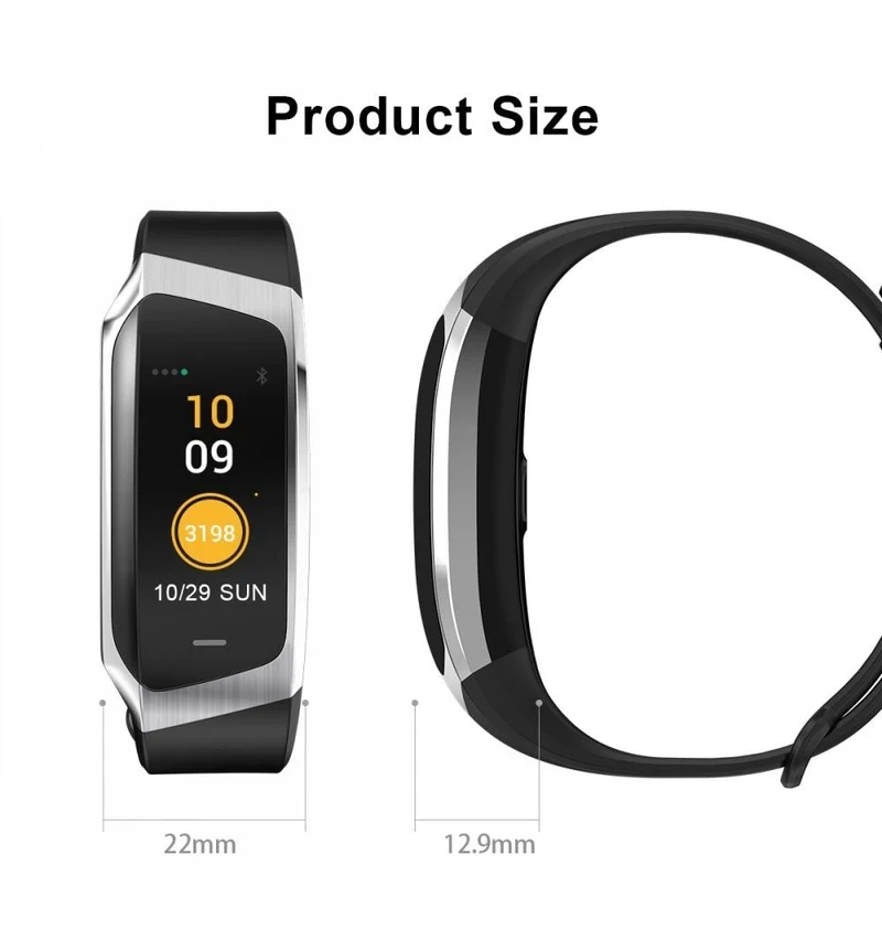 Fitband Smartwatch med Vandtæthed, Puls, Blodtryk og Iltniveau Monitor