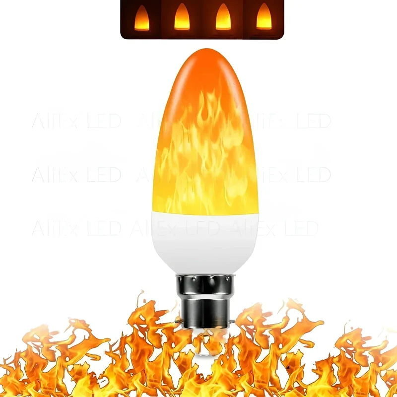 Flammeneffekt LED-lampe – 9W med realistisk flammeudseende