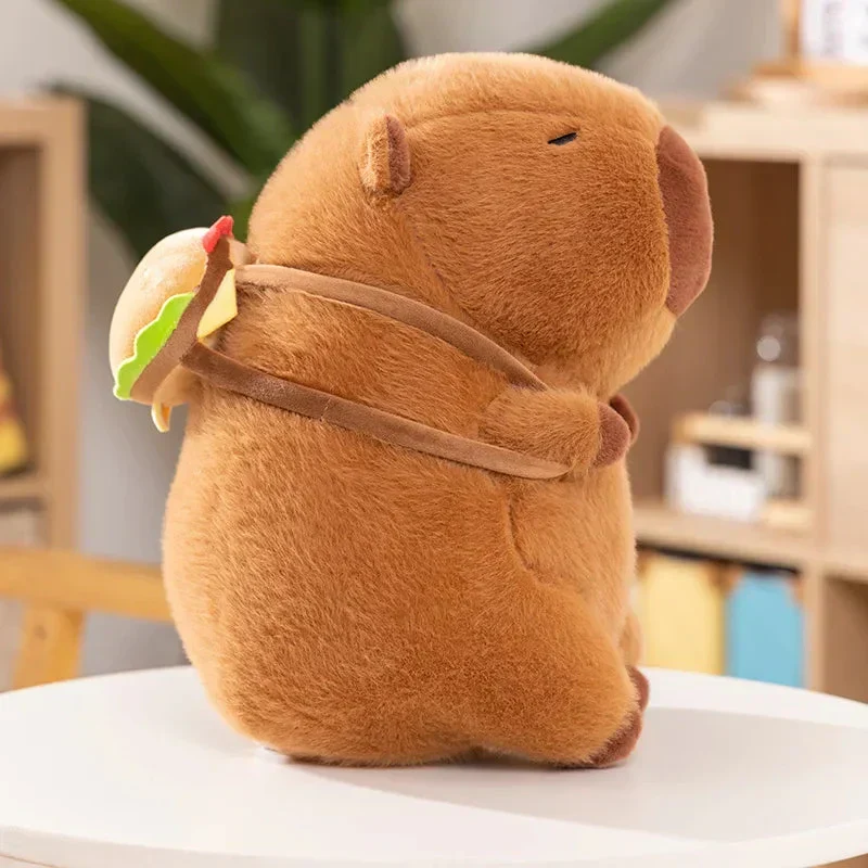 Lækre Capybara Burger Plysdyr – Blød og Krammevenlig